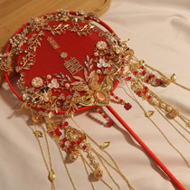 Club fan hot gold wedding bride Xiuhe wedding fan fan fan fan fan diy material package