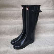 H British refined high tube to help fashion light bright Asia face light rubber waterproof non-slip rain shoes rubber sleeve womens rain boots