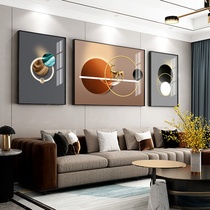 2021 minimalist sofa background wall decorative painting modern light luxury living room hanging painting abstract Triple painting wall painting wall painting mural