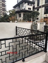 Retro balcony Wrought iron fence Handrail corridor Chinese style lattice Attic fence partition Stair railing customization