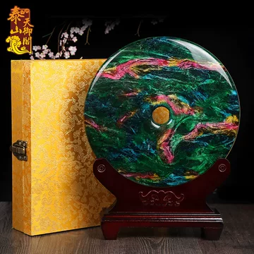 台湾　七彩玉花瓶　【新品】 臺灣七彩玉石花瓶新中式風格客廳擺設高端玉石禮盒裝飾品