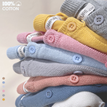  Girls autumn and winter new cardigan middle and small childrens knitted childrens clothing 2021 pure cotton class A foreign style suit jacket bottoming shirt