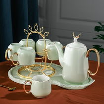 Cup set home living room afternoon tea ceramic tray light luxury water cup set Cup Cup housewarming wedding gift