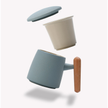 Ceramic teacup Personal office household kung fu tea separation cup Customizable logo master cup Single cup