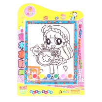 Hardcover suction card children 6-color acrylic art watercolor painting hand-painted diy hand hand graffiti painting square stall toy