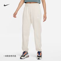 Nike Nike official womens velvet trousers autumn winter pants loose knit SWOOSH sports embroidery BV4090