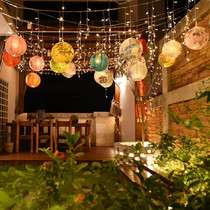Mid-Autumn Festival Lantern string lights courtyard decoration Net red light String led flashing lights starry lights bedroom layout waterproof