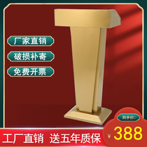 Simple and modern stainless steel welcome desk Lecture desk Restaurant reception desk Host desk Speaker desk Consultation desk Concierge desk