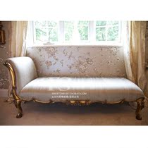  French antique furniture European gorgeous old Louis XVI chaise lounge Neoclassical solid wood carved chaise lounge