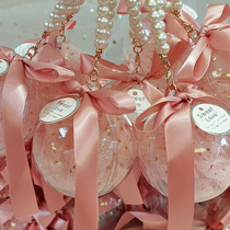 Cute transparent acrylic ball with hand gift ins ins marriage practical little red book pearl bracelet candy box 21