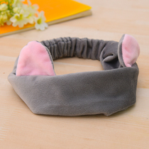 Beauty hairband cute hair band makeup cat ear hair band female face wash hair set Korean mask cartoon