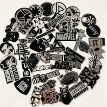 55 tide brand imitation metal brushed electric motorcycle stickers Waterproof sunscreen helmet decals tail box decorations