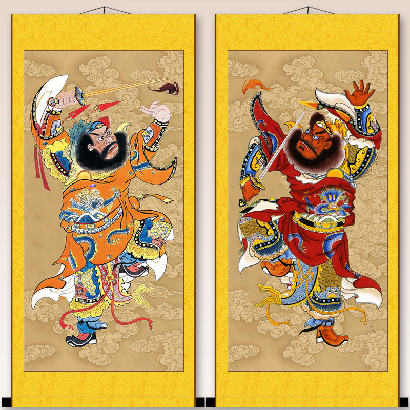 吴道子 钟馗図》 中堂掛軸 鑑賞用 宣紙装裱／魔除け・開運飾り 吴道子风格钟馗卷轴-吴道子风格钟馗卷轴促销价格、吴道子风格钟馗卷轴