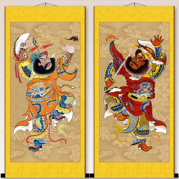 吴道子 钟馗図》 中堂掛軸 鑑賞用 宣紙装裱／魔除け・開運飾り 吴道子 钟馗図》 中堂掛軸 鑑賞用 宣紙装裱／魔除け・開運飾り 【公式