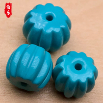 Natural Hubei ore turquoise melon beads High porcelain carved pumpkin beads bracelet bracelet bead bracelet diy accessories