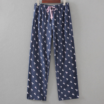 Foreign Trade Big Code Easy Fat mm200 Catty cotton spring Summer thin Sleeping Pants Women Cartoon Casual Home Clothes