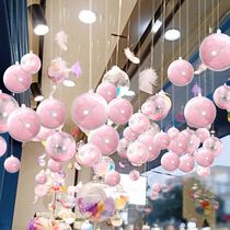 Shop layout Transparent badminton creative May Day net red ceiling ceiling pendant hanging decoration hanging hanging ball