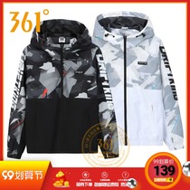 361 Degree Mens coat 2020 spring new fashion sportswear casual hooded single jacket 361 Tide mens jacket