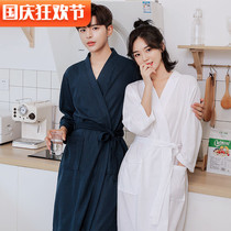 Couple towel bathrobe womens long spring and autumn thin mens large size Hotel nightgown womens pajamas absorbent bathrobe summer