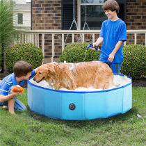 Dog bath tub foldable pet cat medium-sized fight large dog golden hair bath tub