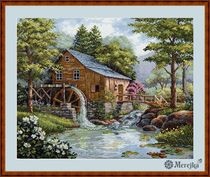 Cross stitch drawings redrawn source file K-166 Summer song Summer mill