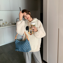 ◆ AMUM maternity wear ◆ Mianyun Macchiato ~ Thickened cartoon Korean version of sweater hooded autumn and winter long sleeve shirt