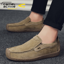German camel dynamic men's shoes autumn and winter real leather shoes casual shoes men's bean shoes
