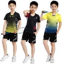 Childrens table tennis sportswear set boys short sleeves quick dry girls badminton training clothes customized for primary and secondary school students