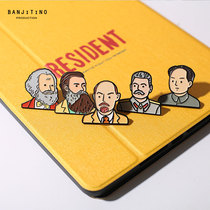 BANJiTiNO original design Marxi Lenin five major mentors cartoon badge chest bag package jewelry