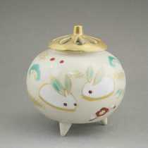 Japan - burned water and dry tape of snow rabbit aroma furnace Japanese style and wind hand aroma furnace purple spring