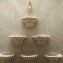 Sandstone sculpture sandstone shell basin small fish fountain running water landscape garden sculpture ornaments fountain spit water carp