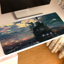 ins Wind Japanese animation scenery mouse pad oversized lock custom computer keyboard e-sports table pad simple art