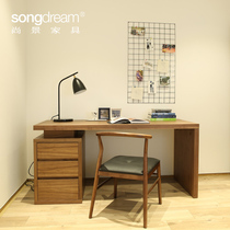 Shangjing furniture Nordic study desk modern simple home computer desk writing table student Household size apartment