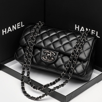 Fashion leather bag 2021 new trendy women small fragrant wind diamond grid chain bag shoulder shoulder bag pet bag