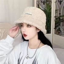 Hat female New Wild lamb cashmere fisherman hat round face thin net Red fashion new Korean version of British style Japanese style