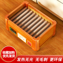 Encheng solid wood heater baking foot artifact household foot warmer fire box oven box electric fire bucket office