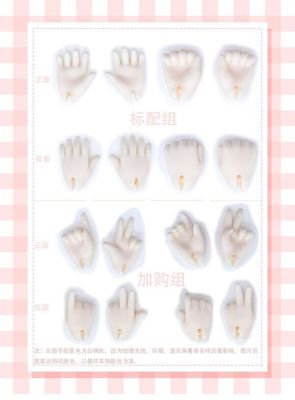 taobao agent UFDOLL 6 points BJD hand -style hand group sister body male body original genuine SD doll male baby girl accessories