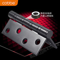 Cabe hinge hinge stainless steel bearing flat wooden door hinge black folding page thick folding page 4 inch single piece