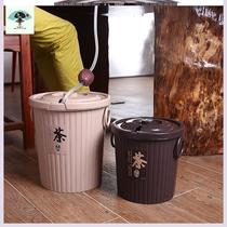 Tea bucket tea slag bucket tea trash bin drainage small mini tea bucket office tea ceremony household waste water filtration