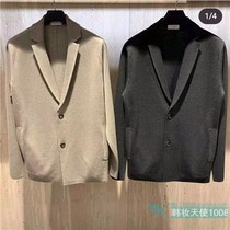 TIME high end men Korean 21 spring hair mixed knit cardigan coat TH2B-1KOT003 2 colors