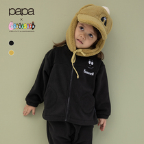 Joint model] papa x Baba dad joint male and female baby fleece warm Joker coat 1-6 years old