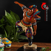 Mongolian handicrafts resin ornaments Mongolian Bock wrestlers like Inner Mongolia characteristic handicrafts gifts