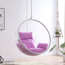 Shaking sound Net red transparent bubble chair hemisphere hanging chair acrylic basket swing ball chair hanging ball glass Space Chair