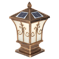 Solar lights zhu tou deng outdoor wei qiang deng exterior lights door post lamp home Villa courtyard column da men deng