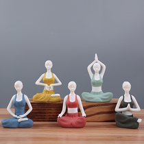 Zen simple home yoga studio decoration ceramic Chinese crafts yoga gifts decoration wedding room soft decoration