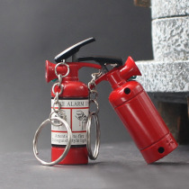 Portable short red fire extinguisher model ornaments with pendant open flame lighter metal can be creative personality