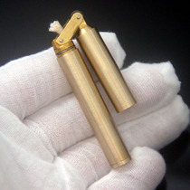 Pure brass handmade fine cylindrical nunchaku grinding wheel kerosene lighter slim cotton machine smoke shape machine pen machine