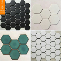 Green Kiln Variable Hexagon Tile Mosaic Kitchen Toilet Non-slip Ground Brick Wall Brick Bar Table Puzzle Background Wall