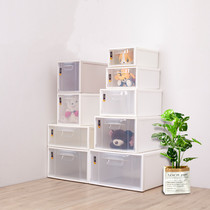 Single layer storage clothes drawer storage cabinet plastic combination cabinet sundries packing box transparent snack storage box