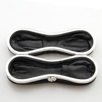 German original imported Sillems cross anchor pipe bag 925 sterling silver SIL Black leather 2 bucket bag